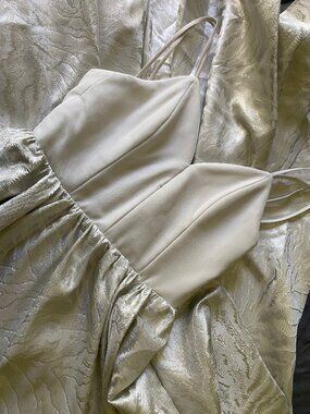 Truvelle Custom Wedding Dress / Silver Ball Gown / Prom Dress